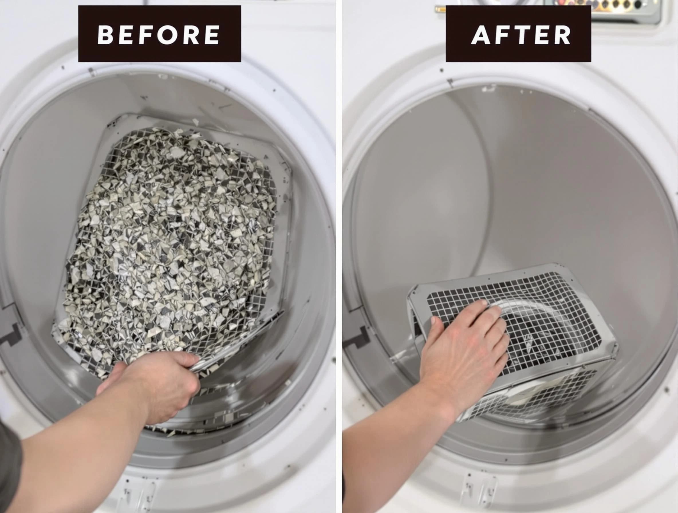 Professional lint trap cleaning by Lake View Dryer Vent Cleaning in Lake View