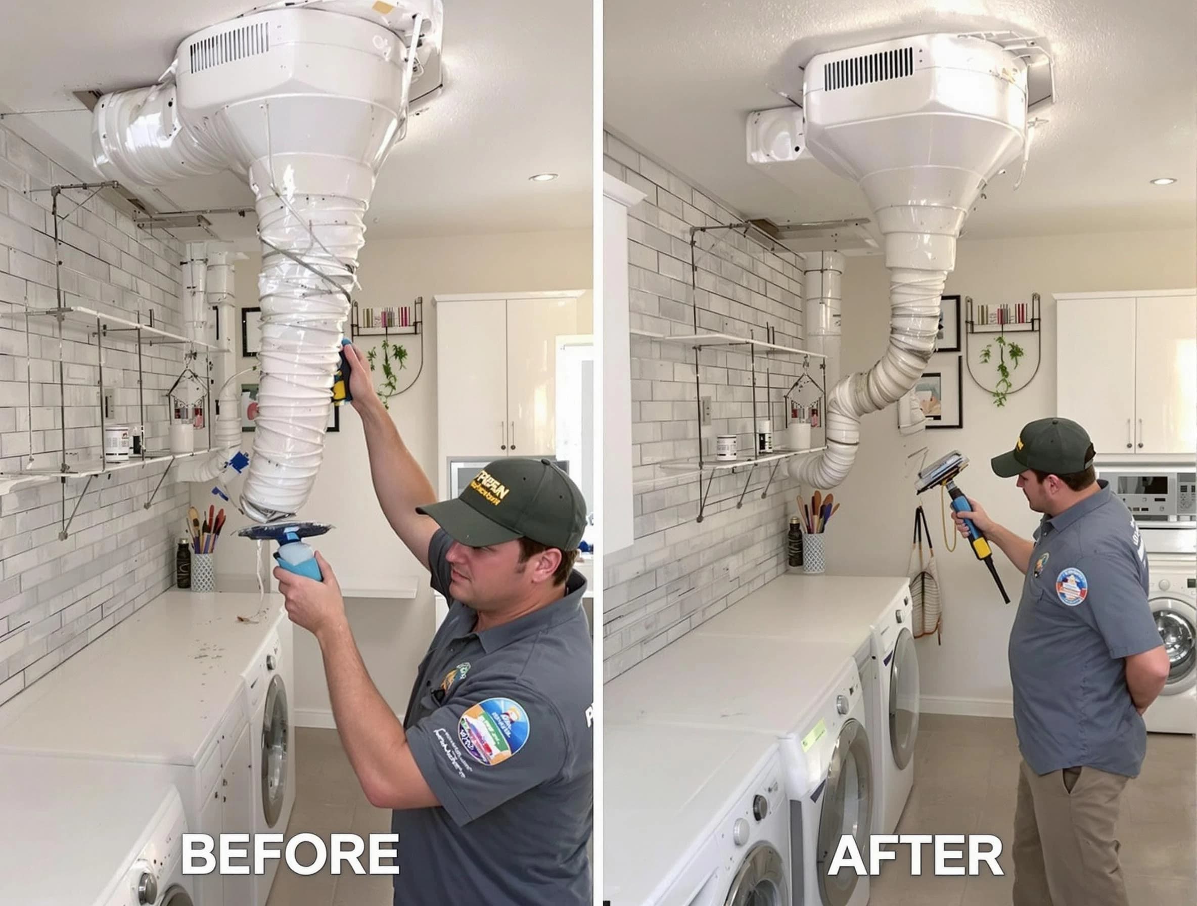 Professional dryer exhaust vent cleaning by Lake View Dryer Vent Cleaning in Lake View
