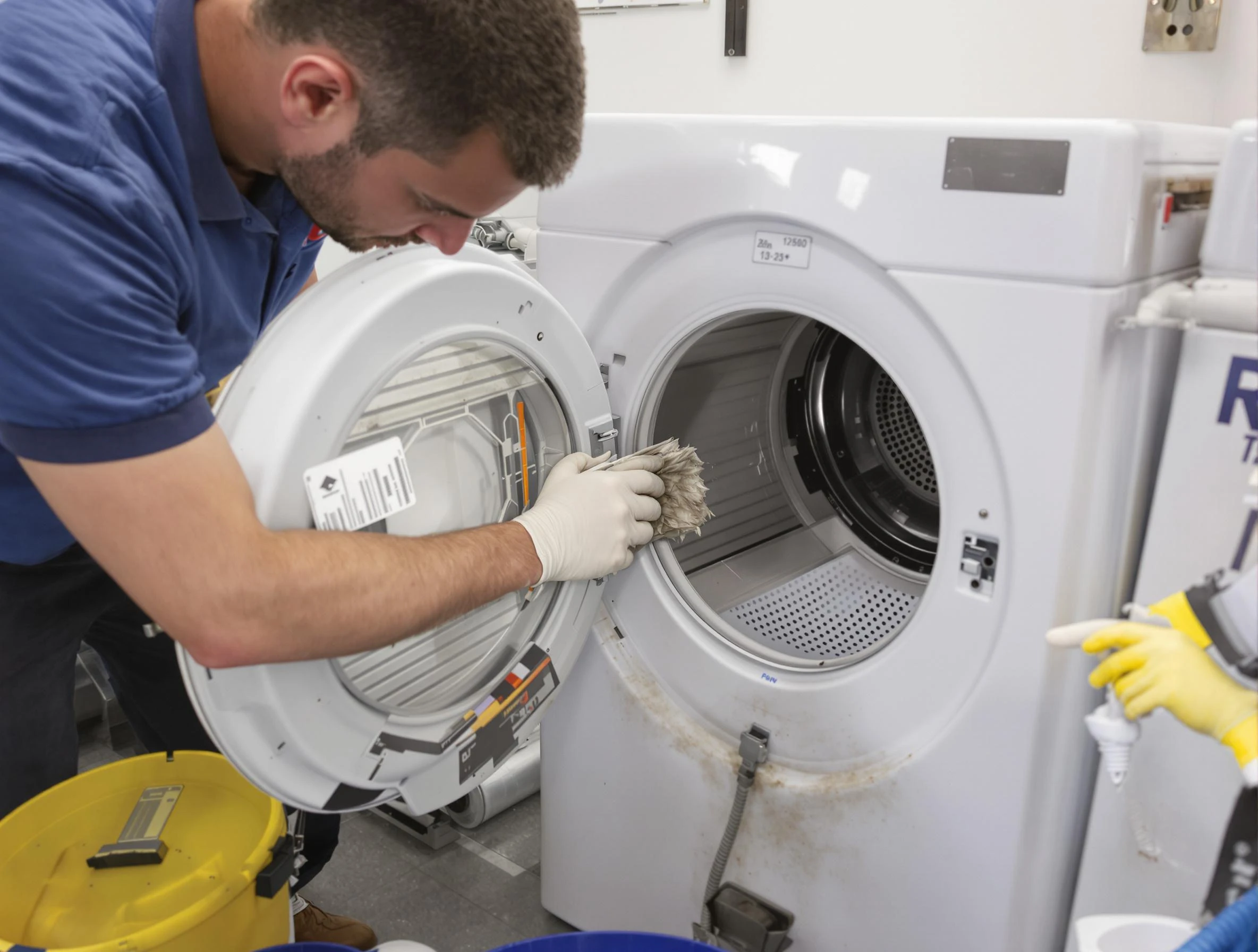 Lake View Dryer Vent Cleaning specialist performing detailed lint trap cleaning service in Lake View